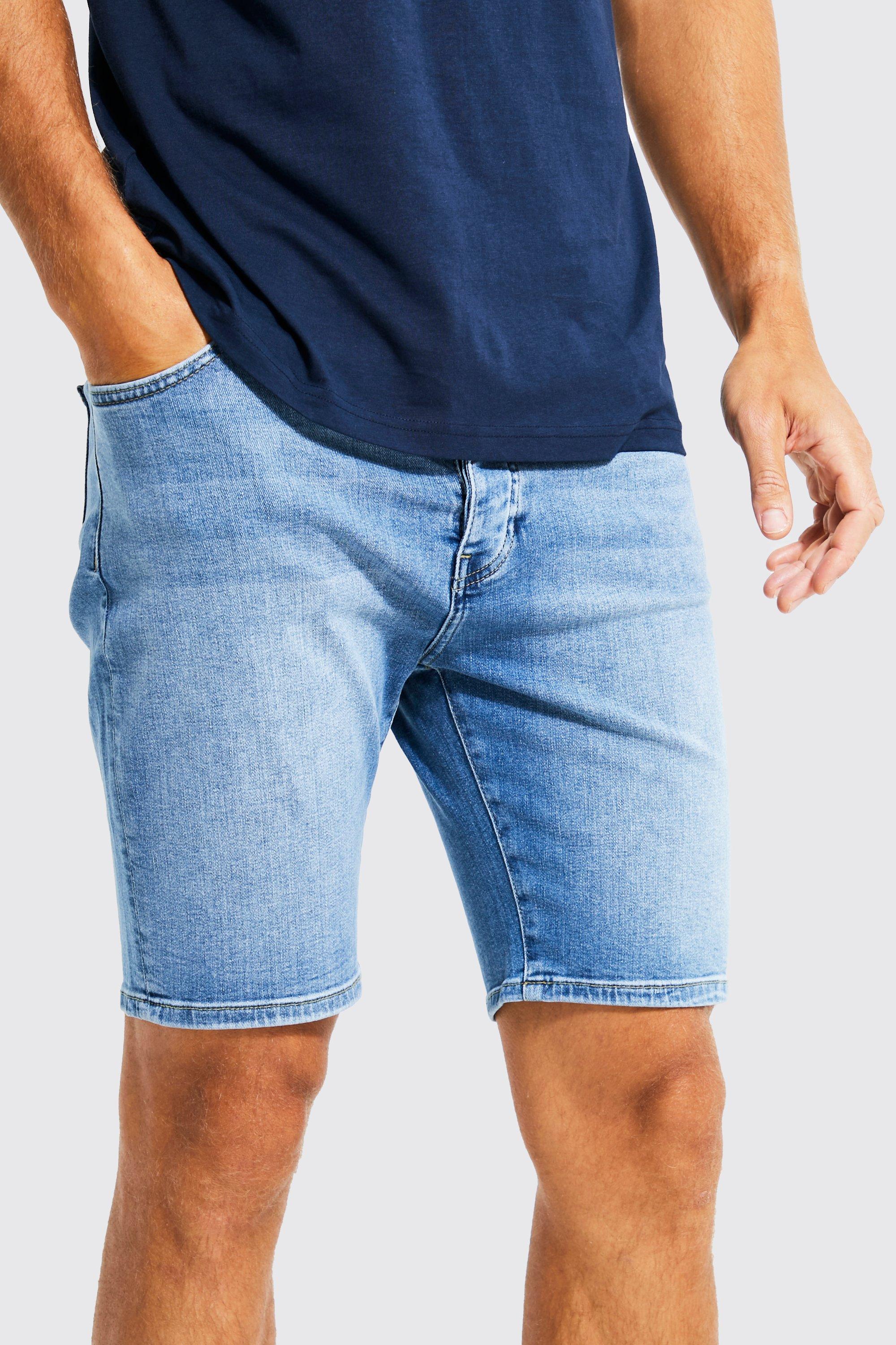 Short en discount jean elastique homme